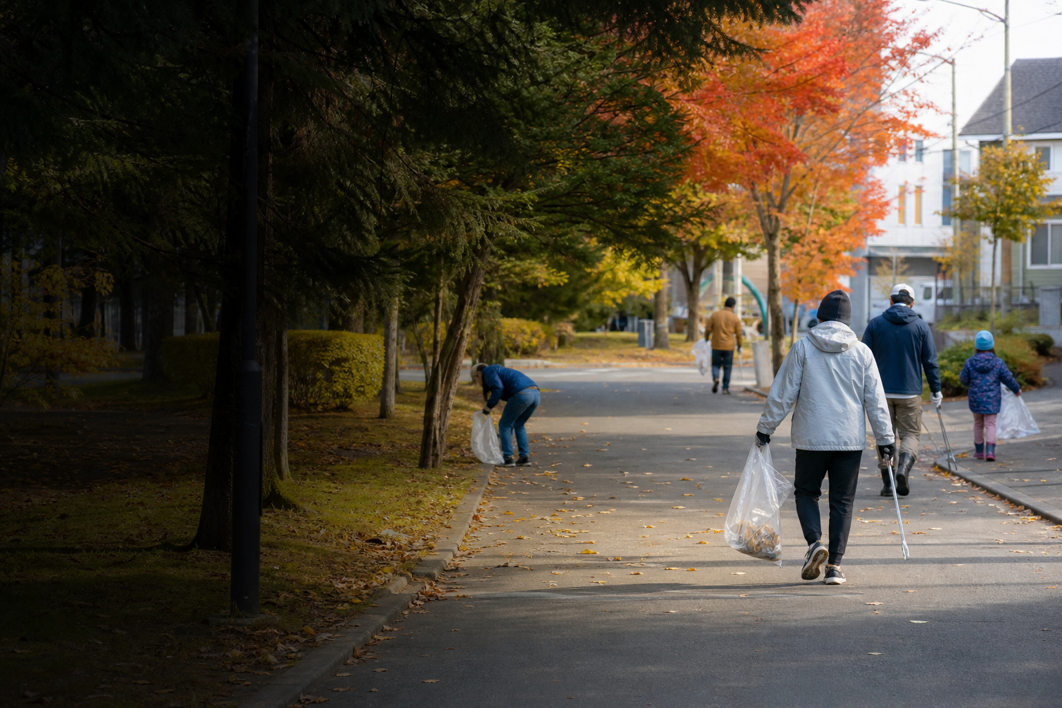 月寒公園通南町内会　町内巡回点検（10月31日）