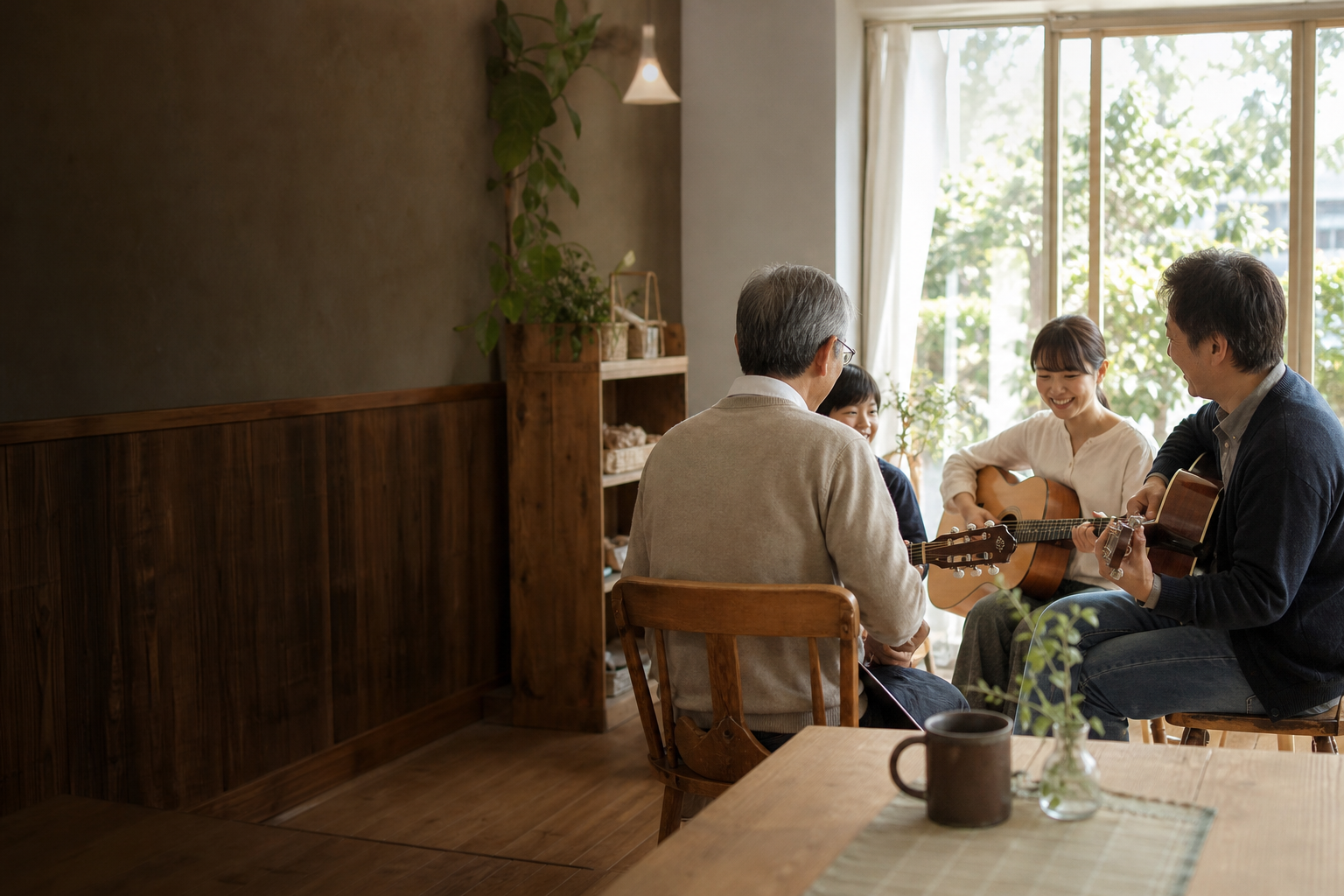 お茶の間カフェ ふらっと　ギターで弾もう フォーク（11月24日）