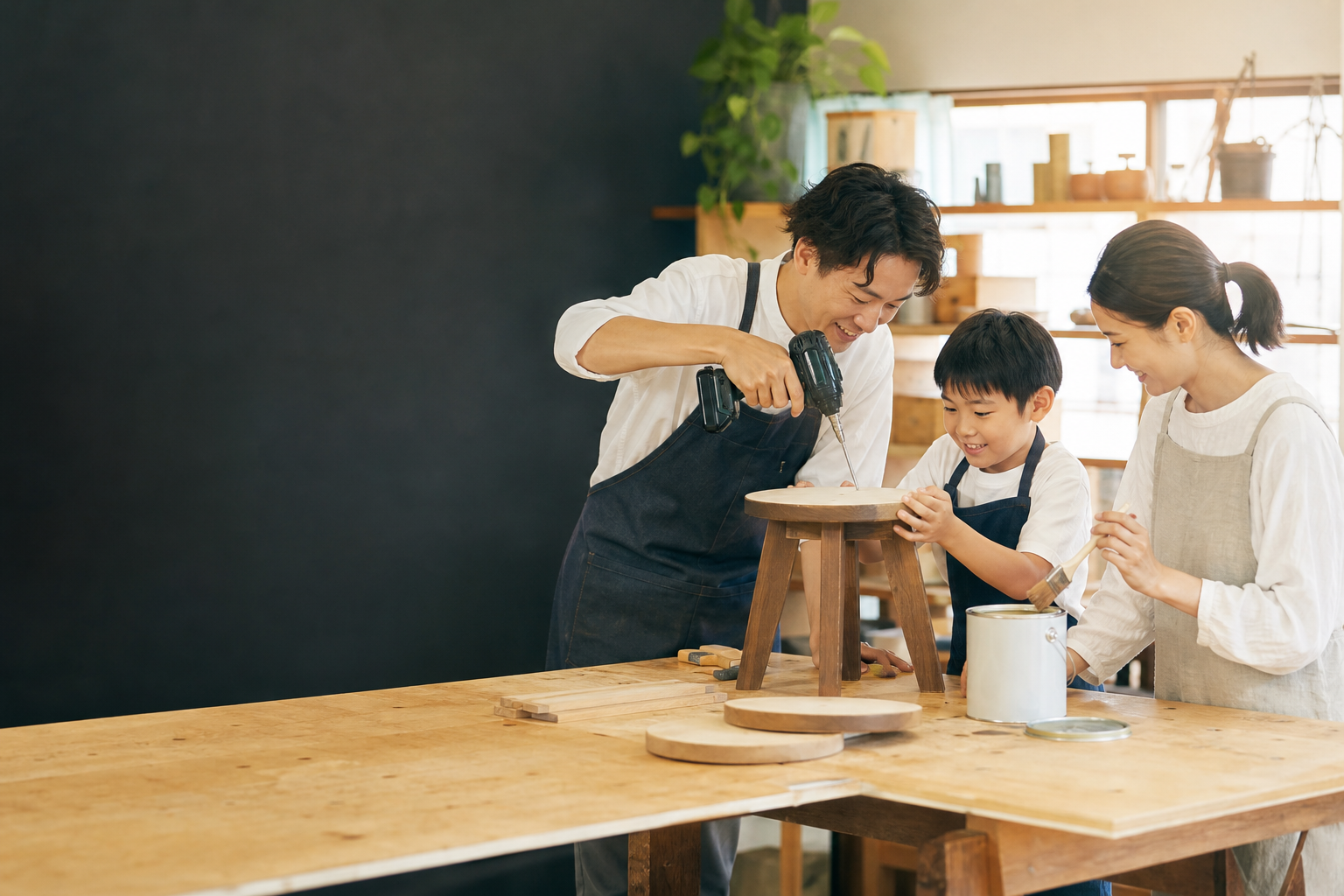 DCM厚別東店｜ちょこんと座れる「丸いスツール」