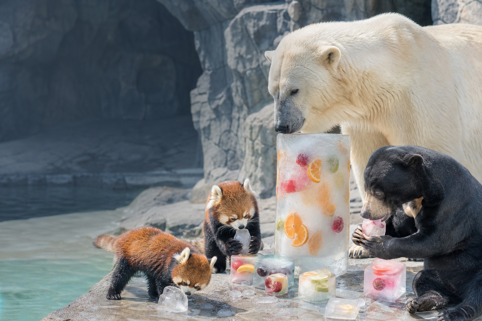 氷のプレゼント贈呈