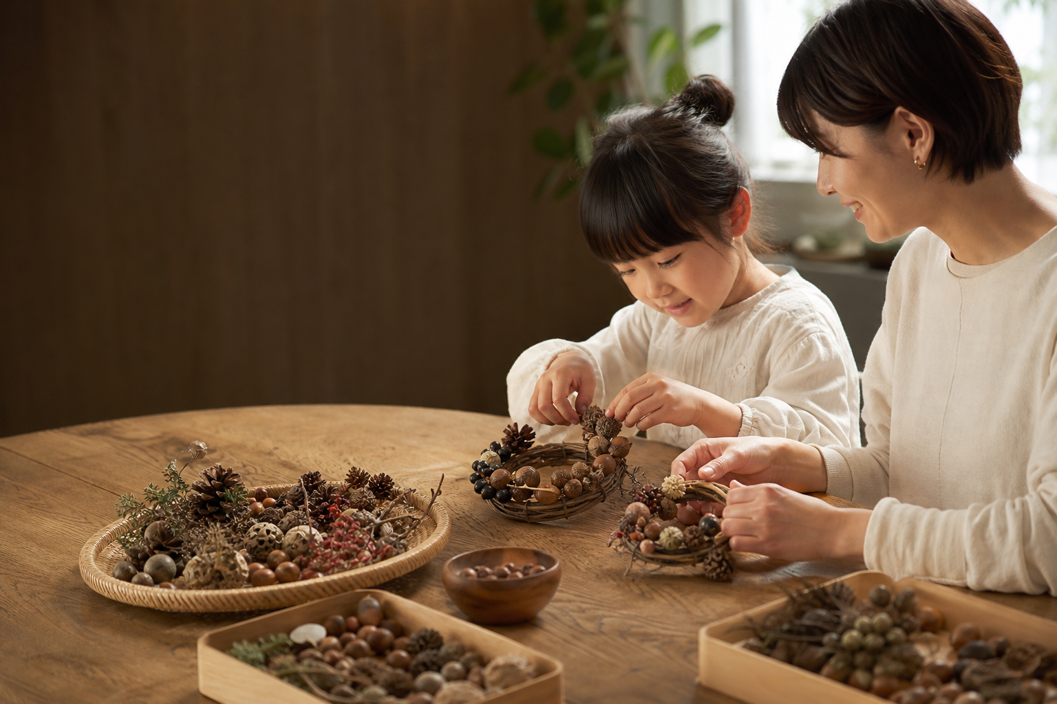 子ども工作教室　木の実のミニリースづくりのイベントイメージ画像