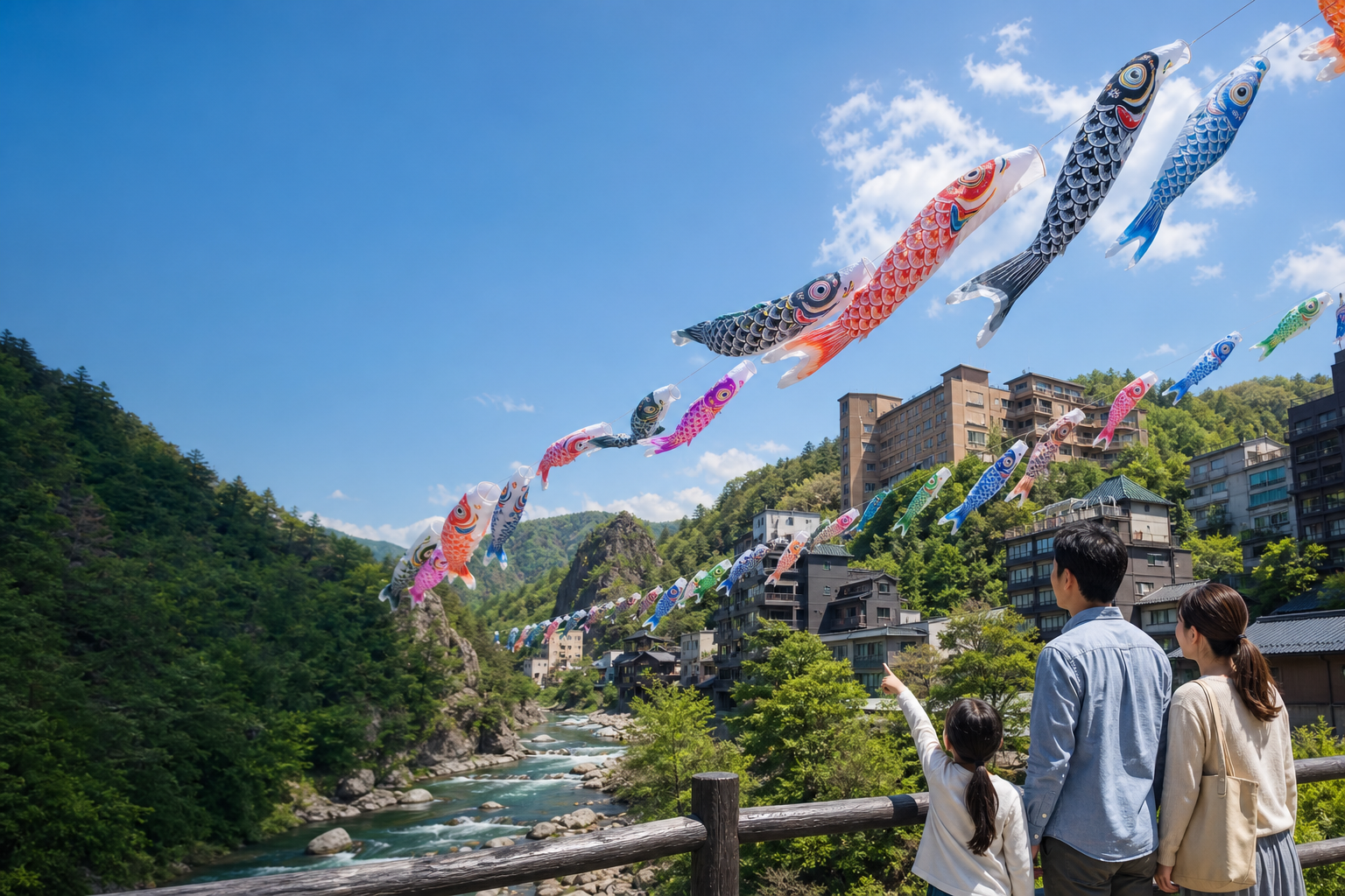 定山渓温泉渓流鯉のぼりのイベントイメージ画像