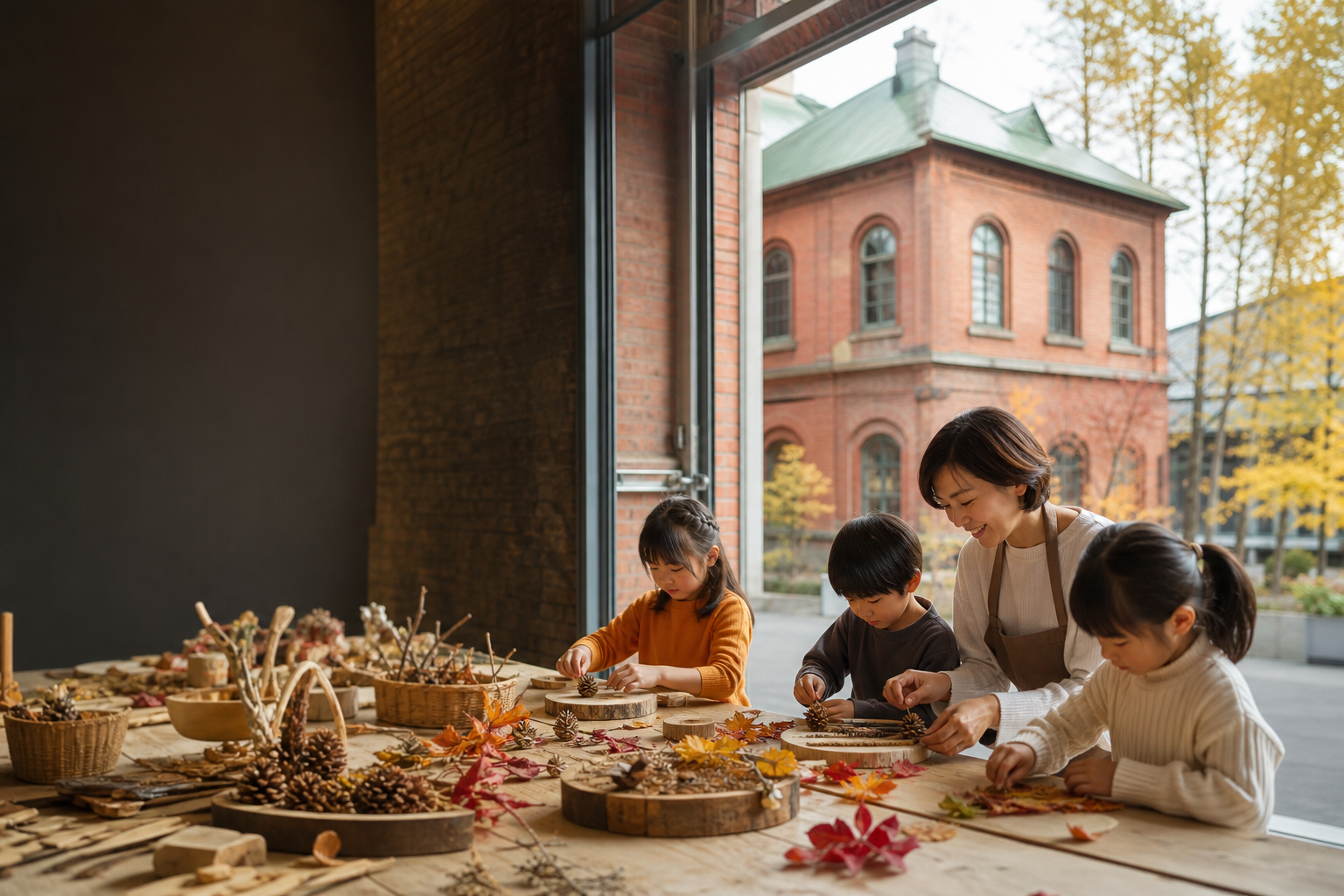 子供が主役の秋のアート体験！アーティスト田中宏美さんと一緒にネイチャーアート制作も！