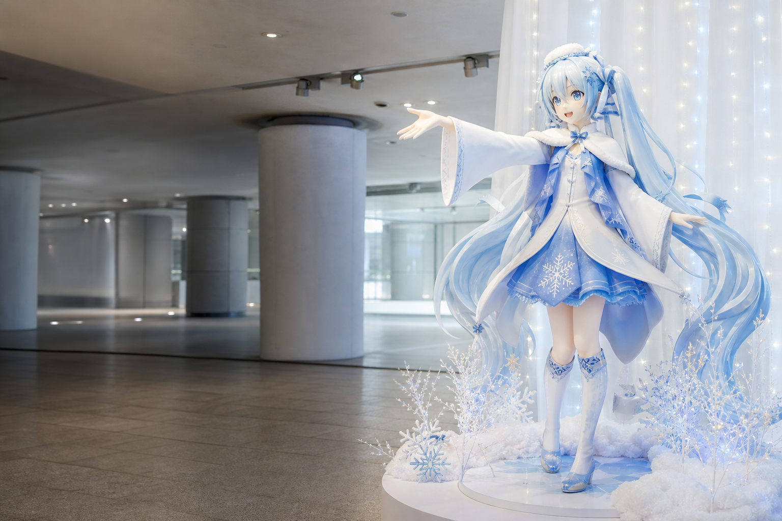 雪ミク等身大立像